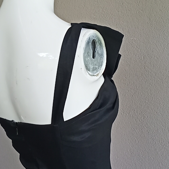 Bardot little black dress with oversized bow size 6 - Picture 5 of 6